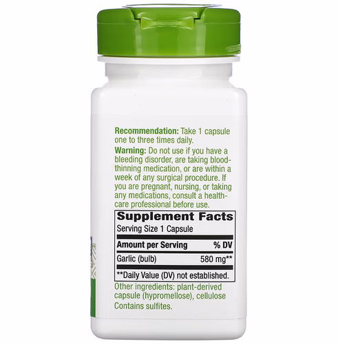 Nature's Way, Garlic Bulb, 580 mg, 100 Vegan Capsules