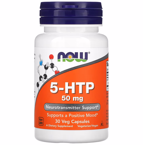 NOW Foods 5-HTP，50 毫克，30 粒素食膠囊