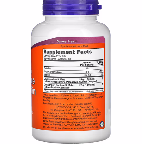 NOW Foods, Glucosamine & Chondroitin, Extra Strength, 120 Tablets