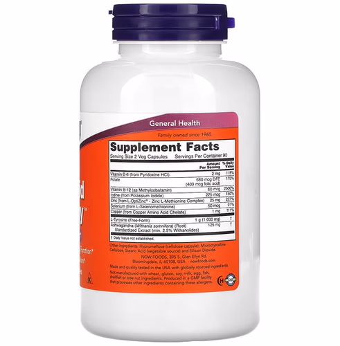 NOW Foods, Thyroid Energy, 180 Veg Capsules