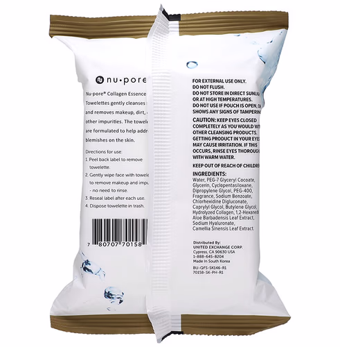 Nu-Pore, Collagen Essence Towelettes, 25 Towelettes Nu-Pore, Collagen Essence Towelettes, 25 Towelettes