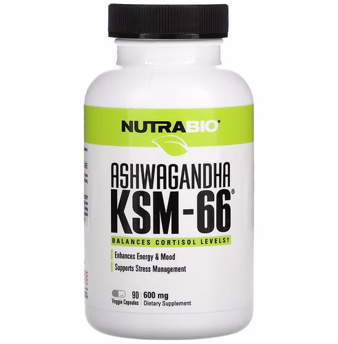 Nutrabio Labs Ashwagandha KSM-66,600 毫克,90 粒素食膠囊 Nutrabio Labs Ashwagandha KSM-66,600 毫克,90 粒素食膠囊