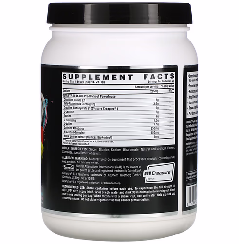 Nutrex Research, Outlift, Clinically Dosed Pre-Workout Powerhouse, Miami Vice, 17.7 oz (502 g)