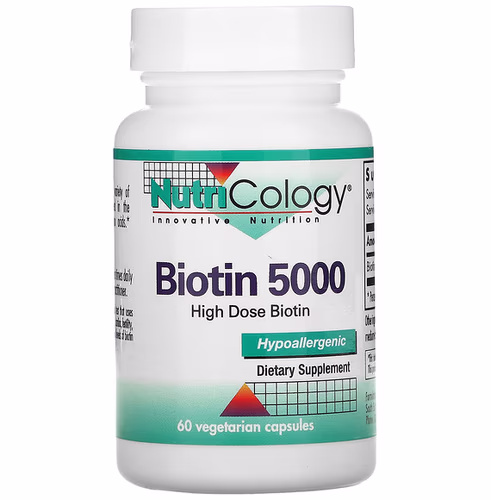 Nutricology, Biotin 5000, 60 Vegetarian Capsules Review