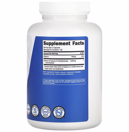 Nutricost, HMB, B-Hydroxy-B-methylbutyrate, 500 mg, 240 Capsules Nutricost, HMB, B-Hydroxy-B-methylbutyrate, 500 mg, 240 Capsules