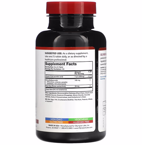 Olympian Labs, Vitamin C, 1, 000 mg, 100 Tablet