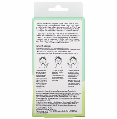 Pacifica, Kale Detox Pore Strips, 6 Individual Single Use Natural Fiber Strips