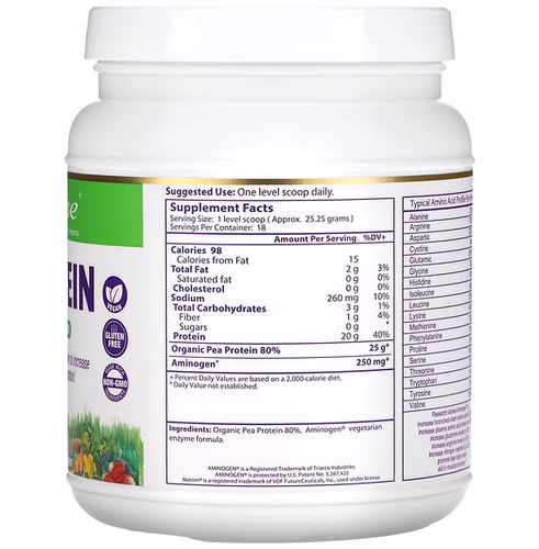 Paradise Herbs, Pea Protein, Unflavored, 16 oz (454 g) Paradise Herbs, Pea Protein, Unflavored, 16 oz (454 g)