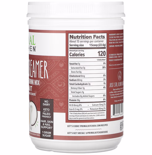 Primal Kitchen, Collagen Creamer, Hazelnut, 10.34 oz (293 g) Primal Kitchen, Collagen Creamer, Hazelnut, 10.34 oz (293 g)