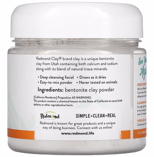 Redmond Trading Company, Bentonite Clay, 10 oz (284 g) Redmond Trading Company, Bentonite Clay, 10 oz (284 g)