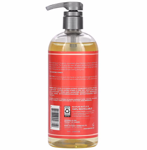 Renpure, Rose Water Soothing Body Wash, 24 fl oz (710 ml)