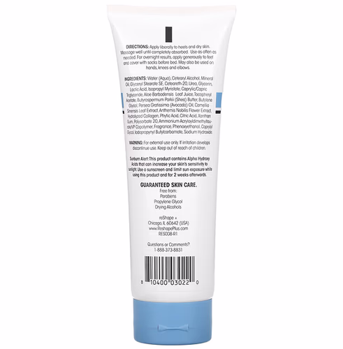 Reshape Plus, Cracked Heel, Rough Spot Cream, 8 fl oz (237 ml) Reshape Plus, Cracked Heel, Rough Spot Cream, 8 fl oz (237 ml)