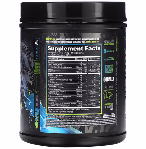 Ryse Supps, Godzilla, Pre-Workout, Monsterberry Lime, 27.9 oz (792 g) Ryse Supps, Godzilla, Pre-Workout, Monsterberry Lime, 27.9 oz (792 g)