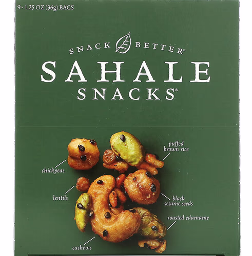 Sahale Snacks, Snack Mix, Asian Sesame Edamame Bean + Nut, 9 Bags, 1.25 oz (36 g) Each