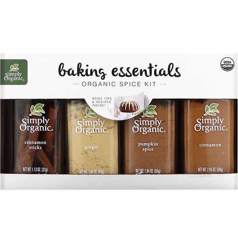 Simply Organic, Baking Essentials, Organic Spice Kit, 4 Spices Simply Organic, Baking Essentials, Organic Spice Kit, 4 Spices