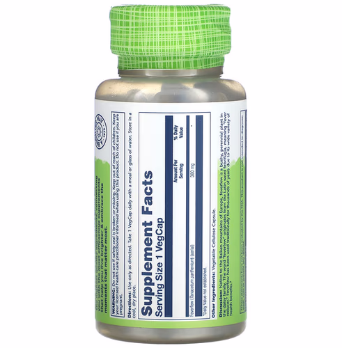 Solaray, True Herbs, Feverfew, 380 mg, 100 VegCaps Solaray, True Herbs, Feverfew, 380 mg, 100 VegCaps