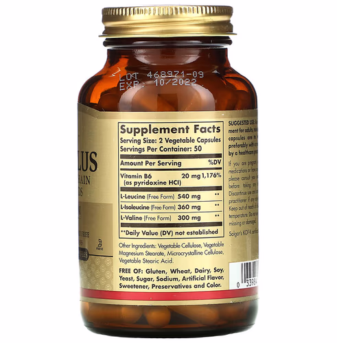 Solgar, BCAA Plus, Free Form, 100 Vegetable Capsules
