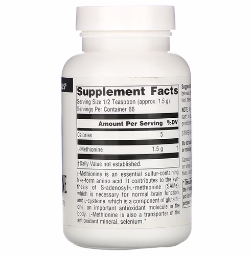 Source Naturals, L-Methionine, 3.53 oz (100 g) Source Naturals, L-Methionine, 3.53 oz (100 g)