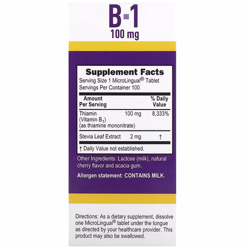 Superior Source, B-1, 100 mg, 100 Instant Dissolve Tablets Superior Source, B-1, 100 mg, 100 Instant Dissolve Tablets