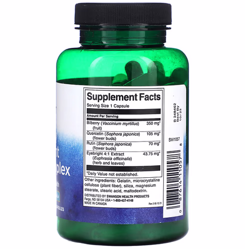 Swanson, Bilberry Eyebright Vision Complex, 100 Capsules Swanson, Bilberry Eyebright Vision Complex, 100 Capsules