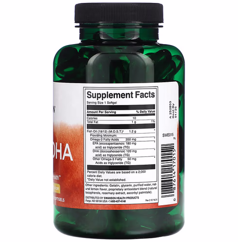 Swanson, EPA & DHA, Lemon, 120 Softgels Swanson, EPA & DHA, Lemon, 120 Softgels