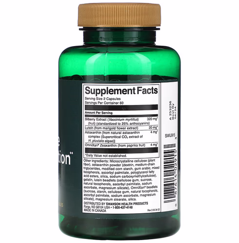 Swanson, EyesAlive Vision Nutrition, 120 Capsules Swanson, EyesAlive Vision Nutrition, 120 Capsules