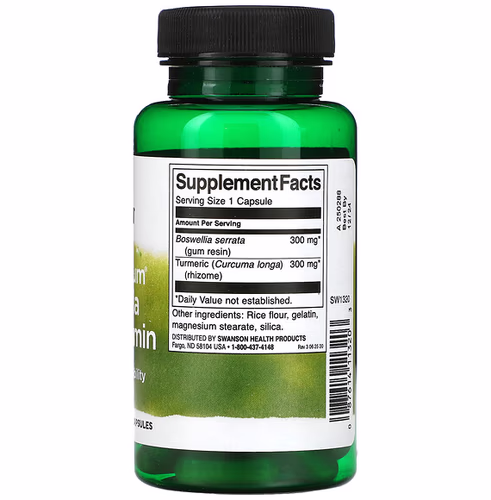 Swanson, Full Spectrum Boswellia and Curcumin, 300 mg, 60 Capsules Swanson, Full Spectrum Boswellia and Curcumin, 300 mg, 60 Capsules