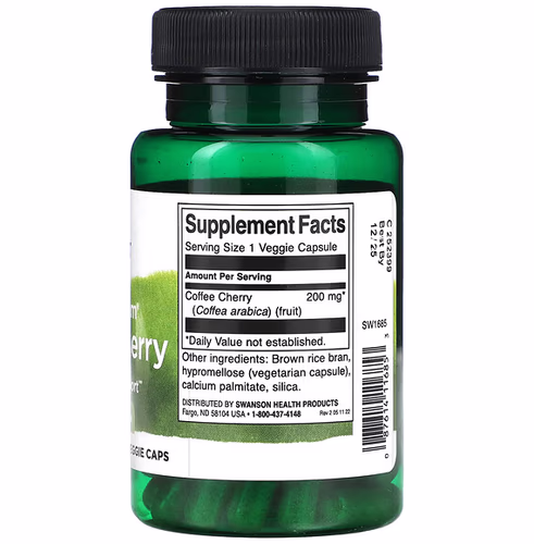 Swanson, Full Spectrum Coffee Cherry, 200 mg, 60 Veggie Caps