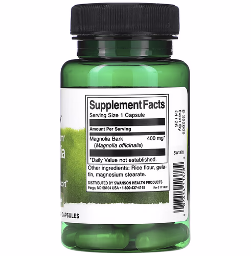 Swanson, Full Spectrum Magnolia Bark, 400 mg, 60 Capsules Swanson, Full Spectrum Magnolia Bark, 400 mg, 60 Capsules