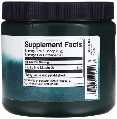 Swanson, L-Citrulline Malate Complex Powder, 6.35 oz (180 g)