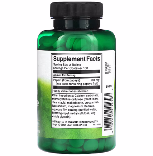 Swanson, Papaya Supreme, 50 mg, 300 Tablets