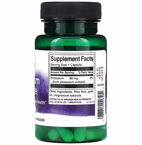 Swanson, Potassium Orotate, 60 Capsules Swanson, Potassium Orotate, 60 Capsules