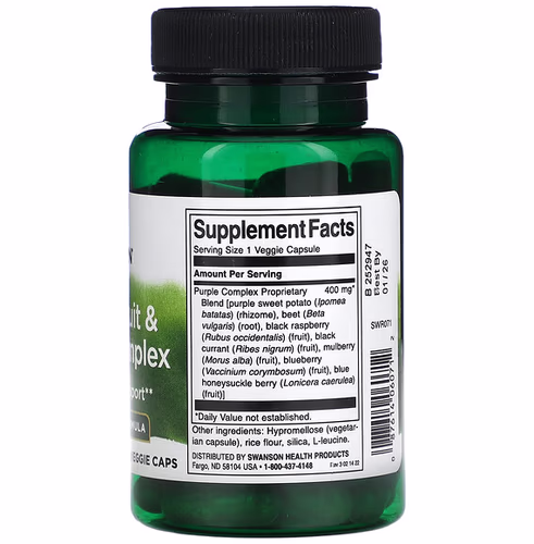 Swanson, Purple Fruit & Veggie Complex, 60 Veggie Caps Swanson, Purple Fruit & Veggie Complex, 60 Veggie Caps