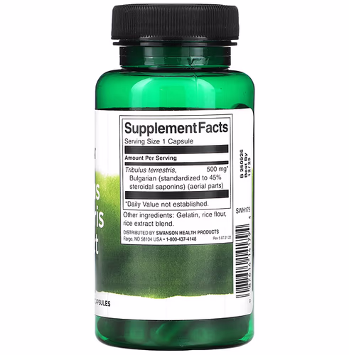 Swanson, Tribulus Terrestris Extract, 500 mg, 60 Capsules Swanson, Tribulus Terrestris Extract, 500 mg, 60 Capsules