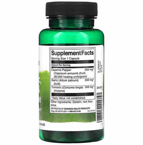 Swanson, Turmeric, Garlic & Cayenne, 60 Capsules Swanson, Turmeric, Garlic & Cayenne, 60 Capsules