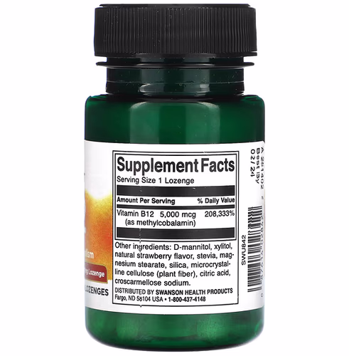 Swanson, Vitamin B12, 60 Lozenges Swanson, Vitamin B12, 60 Lozenges