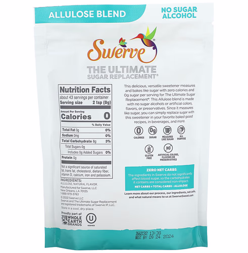 Swerve, The Ultimate Sugar Replacement, Allulose Blend, 12 oz (340 g)