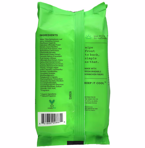 The Honey Pot Company, Wipes, Cucumber Aloe, 30 Count The Honey Pot Company, Wipes, Cucumber Aloe, 30 Count