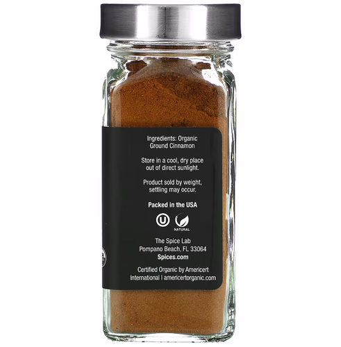 The Spice Lab, Organic Ground Cinnamon, 1.6 oz (45 g)