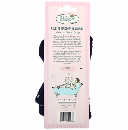 The Vintage Cosmetics Co., Make-Up Headband, Celeste, 1 Count The Vintage Cosmetics Co., Make-Up Headband, Celeste, 1 Count