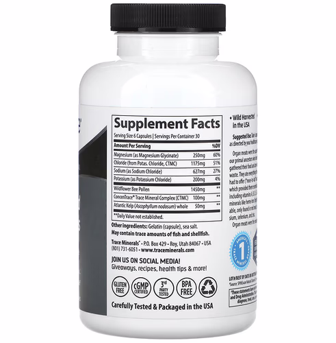 Trace Minerals, TM Ancestral, Wholefood Minerals, 642 mg, 180 Capsules Trace Minerals, TM Ancestral, Wholefood Minerals, 642 mg, 180 Capsules