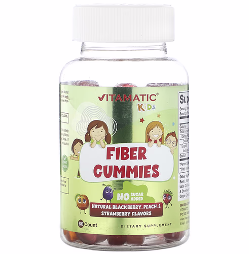 Vitamatic 兒童纖維軟糖,天然黑莓,桃子和草莓口味,60 粒軟糖 香港 Vitamatic 兒童纖維軟糖,天然黑莓,桃子和草莓口味,60 粒軟糖 香港
