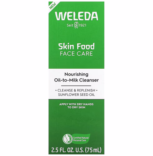 Weleda, Skin Food Face Care, Nourishing Oil-To-Milk Cleanser, 2.5 fl oz (75 ml) Weleda, Skin Food Face Care, Nourishing Oil-To-Milk Cleanser, 2.5 fl oz (75 ml)