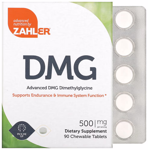 Zahler Advanced DMG，二甲基甘胺酸，500 毫克，90 粒咀嚼片