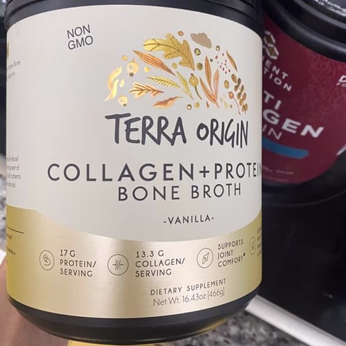 Terra Origin 膠原蛋白 + 蛋白質骨湯,香草味,16.43 盎司(466 克) 香港 Terra Origin 膠原蛋白 + 蛋白質骨湯,香草味,16.43 盎司(466 克) 香港