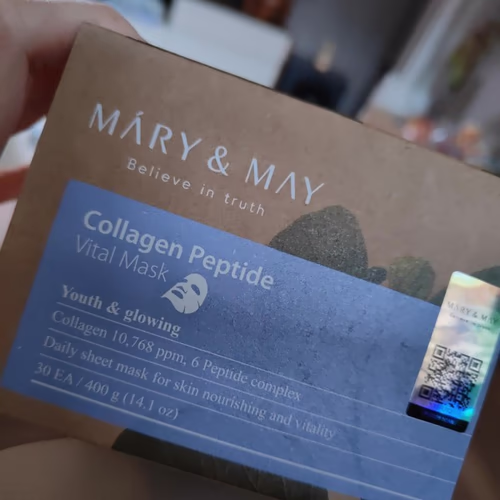 Mary & May 膠原蛋白勝肽,活力美容面膜,30 片,每片 14.1 盎司(400 克) 香港 Mary & May 膠原蛋白勝肽,活力美容面膜,30 片,每片 14.1 盎司(400 克) 香港