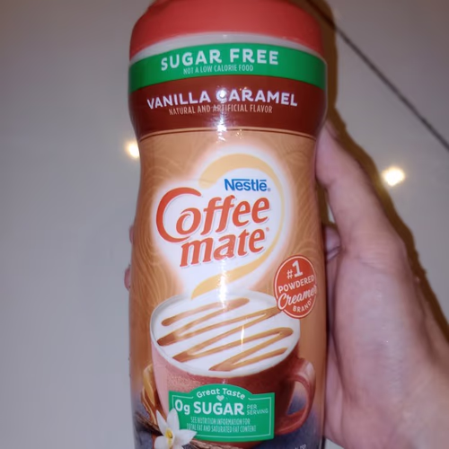 Coffee Mate 咖啡奶精粉，無糖，香草焦糖，10.2 盎司（289.1 克） 香港