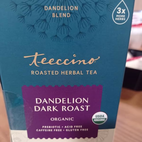 Teeccino 有機烘焙花草茶，蒲公英深度烘焙，不含咖啡因，25 茶包，5.3 盎司（150 克） 香港