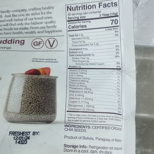 Foods Alive, Chia Seeds 香港