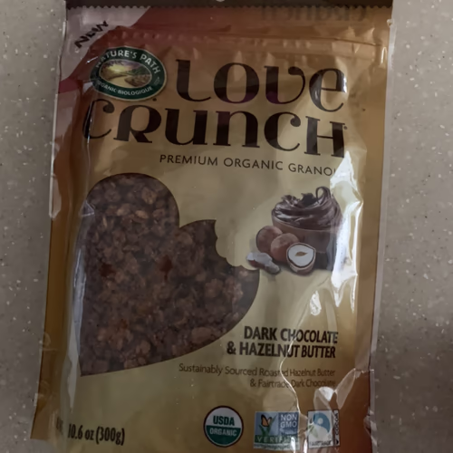 Nature's Path Love Crunch，優質有機格蘭諾拉麥片，黑巧克力和榛子醬，10.6 盎司（300 克） 香港